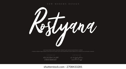 Signature Font Calligraphy Logotype Script Brush Tipo de fuente Letras de fuentes escritas a mano