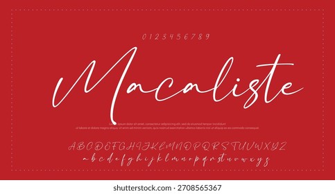Signature Font Calligraphy Logotype Script Brush Tipo de fuente Letras de fuentes escritas a mano