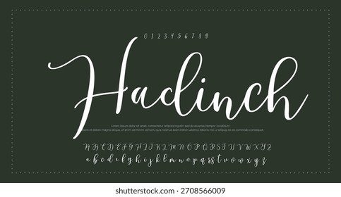 firma Caligrafía de fuentes Logotipo Script Pincel Tipo de fuente Letras de fuentes escritas a mano