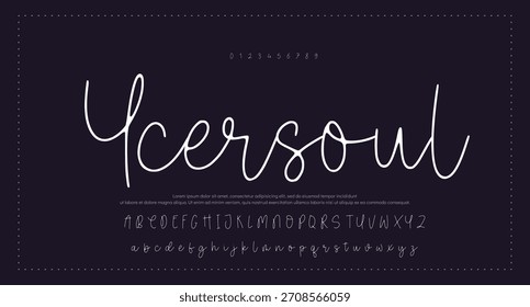 Signature Font Calligraphy Logotype Script Brush Font Type Font lettering handwritten