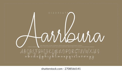 firma Caligrafía de fuentes Logotipo Script Pincel Tipo de fuente Letras de fuentes escritas a mano
