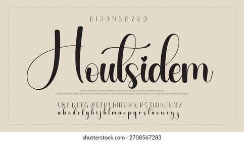firma Caligrafía de fuentes Logotipo Script Pincel Tipo de fuente Letras de fuentes escritas a mano 