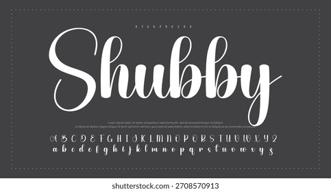 signature Font Calligraphy Logotype Script Brush Tipo de letra Letras de fuentes escritas a mano. Ilustración vectorial 