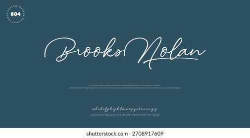 Signature Font Calligraphy Logotype Script Brush Font Type Font lettering handwritten