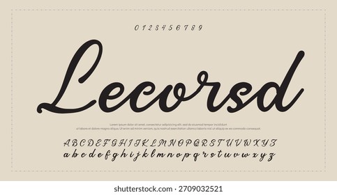 firma Caligrafía de fuentes Logotipo Script Pincel Tipo de fuente Letras de fuentes escritas a mano