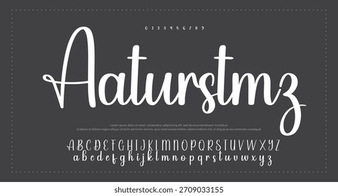 firma Caligrafía de fuentes Logotipo Script Pincel Tipo de fuente Letras de fuentes escritas a mano 