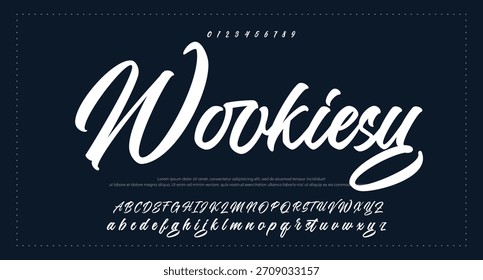 firma Caligrafía de fuentes Logotipo Script Pincel Tipo de fuente Letras de fuentes escritas a mano 