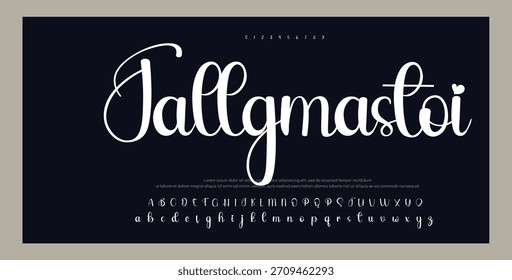 Signature Font Calligraphy Logotype Script Brush Tipo de fuente Letras de fuentes escritas a mano