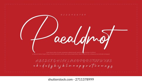 assinatura Fonte Caligrafia Tipo de Logotipo Script Pincel Tipo de Fonte Letras de fonte manuscritas
