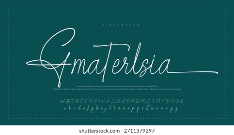 Signature Font Calligraphy Logotype Script Tipo de fuente Letras de fuentes escritas a mano