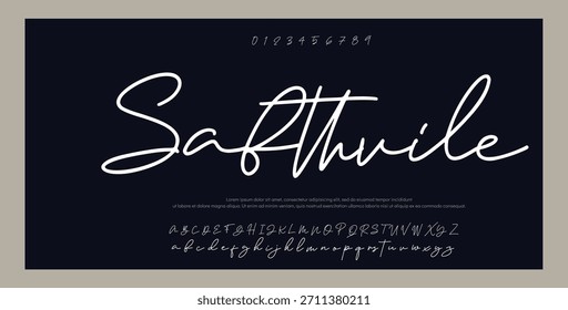 firma Caligrafía de fuentes Logotipo Script Pincel Tipo de fuente Letras de fuentes escritas a mano
