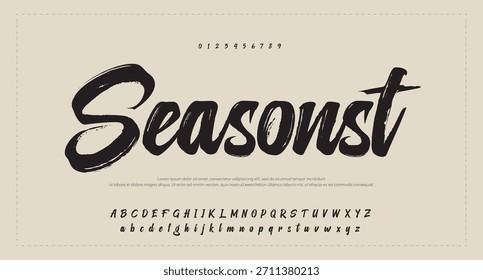 firma Caligrafía de fuentes Logotipo Script Pincel Tipo de fuente Letras de fuentes escritas a mano