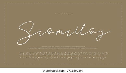 firma Caligrafía de fuentes Logotipo Script Pincel Tipo de fuente Letras de fuentes escritas a mano