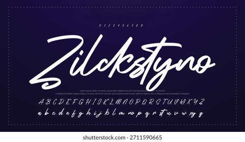 Signature Font Calligraphy Logotype Script Brush Tipo de fuente Letras de fuentes escritas a mano