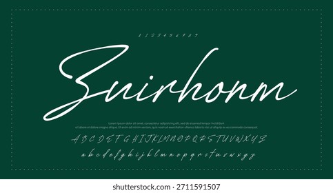 Signature Font Calligraphy Logotype Script Brush Tipo de fuente Letras de fuentes escritas a mano