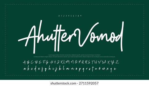 firma Caligrafía de fuentes Logotipo Script Pincel Tipo de fuente Letras de fuentes escritas a mano