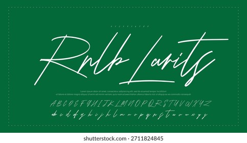 
signature Font Calligraphy Logotype Script Brush Font Type Font lettering handwritten. vector illustration  