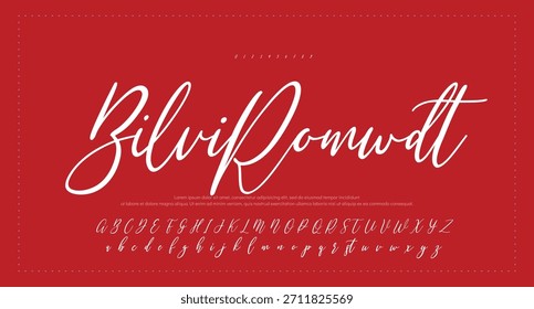 firma Caligrafía de fuentes Logotipo Script Pincel Tipo de fuente Letras de fuentes escritas a mano 
