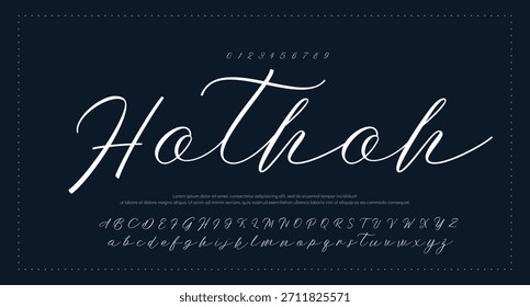 firma Caligrafía de fuentes Logotipo Script Pincel Tipo de fuente Letras de fuentes escritas a mano 