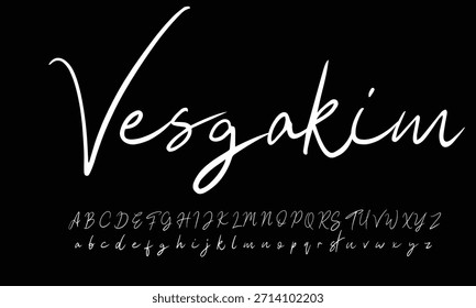 firma Caligrafía de fuentes Logotipo Script Pincel Tipo de fuente Letras de fuentes escritas a mano 