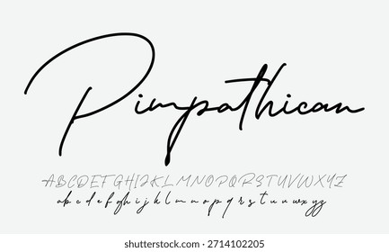 firma Caligrafía de fuentes Logotipo Script Pincel Tipo de fuente Letras de fuentes escritas a mano 