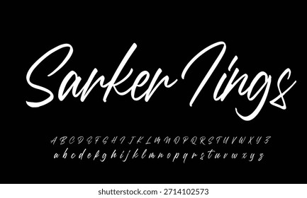firma Caligrafía de fuentes Logotipo Script Pincel Tipo de fuente Letras de fuentes escritas a mano 