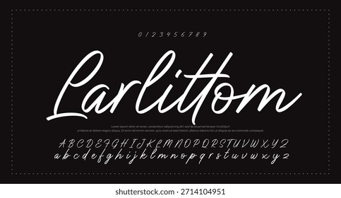 firma Caligrafía de fuentes Logotipo Script Pincel Tipo de fuente Letras de fuentes escritas a mano 