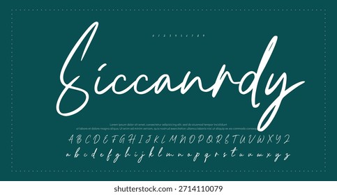 firma Caligrafía de fuentes Logotipo Script Pincel Tipo de fuente Letras de fuentes escritas a mano 