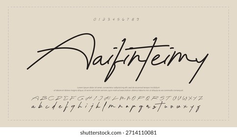 firma Caligrafía de fuentes Logotipo Script Pincel Tipo de fuente Letras de fuentes escritas a mano 