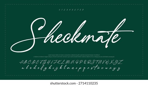 signature Font Calligraphy Logotype Script Brush Tipo de letra Letras de fuentes escritas a mano. Ilustración vectorial