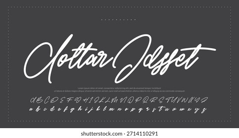 firma Caligrafía de fuentes Logotipo Script Pincel Tipo de fuente Letras de fuentes escritas a mano 