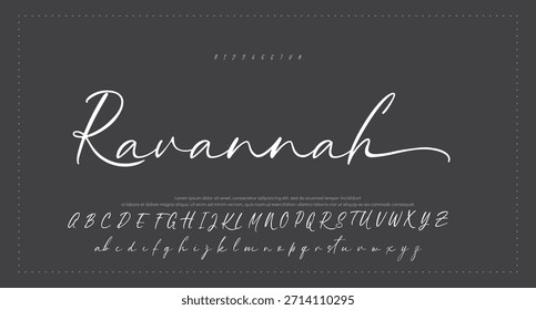 firma Caligrafía de fuentes Logotipo Script Pincel Tipo de fuente Letras de fuentes escritas a mano 