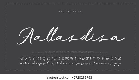 signature Font Calligraphy Logotype Script Brush Tipo de letra Letras de fuentes escritas a mano. Ilustración vectorial