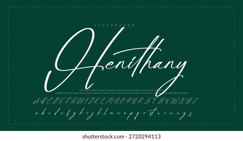 firma Caligrafía de fuentes Logotipo Script Pincel Tipo de fuente Letras de fuentes escritas a mano