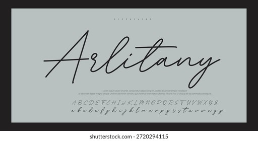 Signatur Schriftart Kalligrafie Logotyp Skript Pinsel Schriftart Schriftart Schriftart handschriftlich