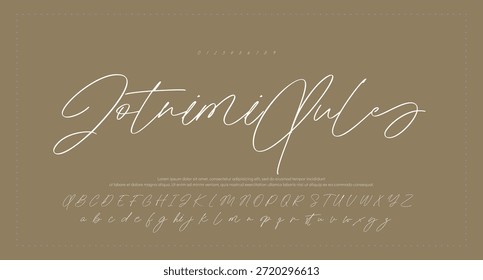 firma Caligrafía de fuentes Logotipo Script Pincel Tipo de fuente Letras de fuentes escritas a mano 