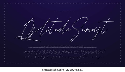 firma Caligrafía de fuentes Logotipo Script Pincel Tipo de fuente Letras de fuentes escritas a mano