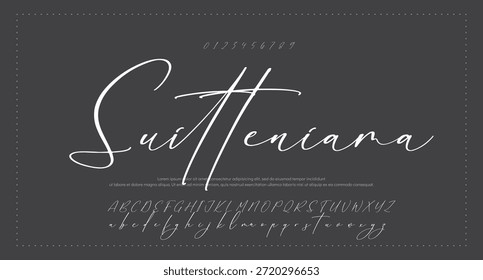 firma Caligrafía de fuentes Logotipo Script Pincel Tipo de fuente Letras de fuentes escritas a mano