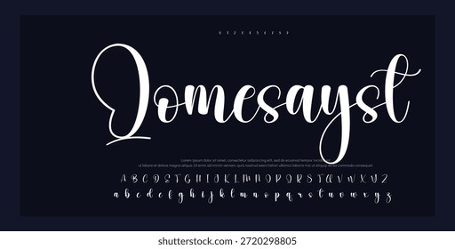 firma Caligrafía de fuentes Logotipo Script Pincel Tipo de fuente Letras de fuentes escritas a mano 