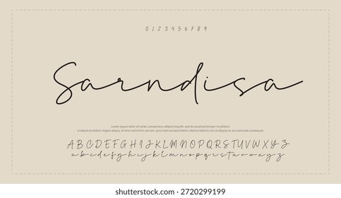 firma Caligrafía de fuentes Logotipo Script Pincel Tipo de fuente Letras de fuentes escritas a mano  
