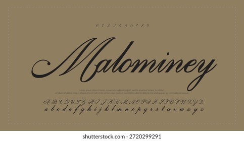 firma Caligrafía de fuentes Logotipo Script Pincel Tipo de fuente Letras de fuentes escritas a mano