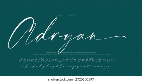 Signature Font Calligraphy Logotype Script Font Type Font lettering handwritten. 