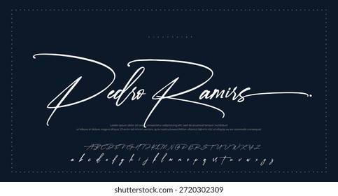 firma Caligrafía de fuentes Logotipo Script Pincel Tipo de fuente Letras de fuentes escritas a mano 