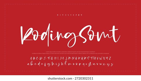 firma Caligrafía de fuentes Logotipo Script Pincel Tipo de fuente Letras de fuentes escritas a mano 
