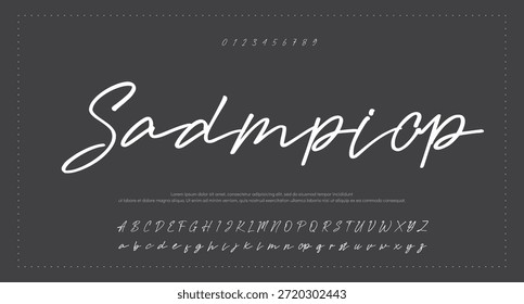 firma Caligrafía de fuentes Logotipo Script Pincel Tipo de fuente Letras de fuentes escritas a mano