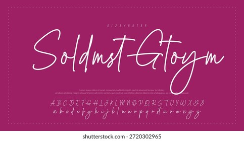 Signature Font Calligraphy Logotype Script Brush Tipo de fuente Letras de fuentes escritas a mano