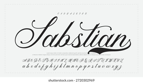 Signature Font Calligraphy Logotype Script Brush Tipo de fuente Letras de fuentes escritas a mano