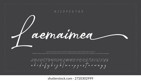 firma Caligrafía de fuentes Logotipo Script Pincel Tipo de fuente Letras de fuentes escritas a mano 
