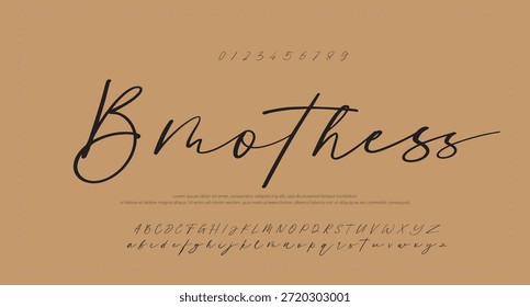 firma Caligrafía de fuentes Logotipo Script Pincel Tipo de fuente Letras de fuentes escritas a mano 