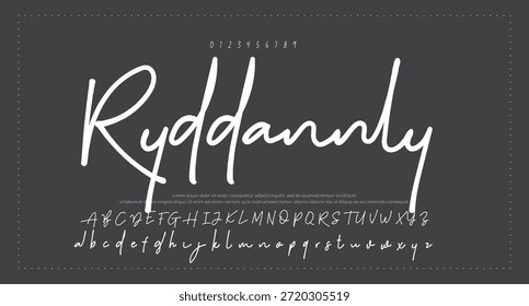 
firma Caligrafía de fuentes Logotipo Script Pincel Tipo de fuente Letras de fuentes escritas a mano 